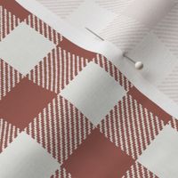 redwood check fabric - sfx1443 - 1" squares - check fabric, neutral plaid, plaid fabric, buffalo plaid 