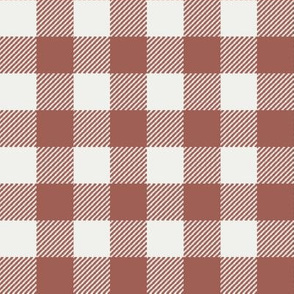 redwood check fabric - sfx1443 - 1" squares - check fabric, neutral plaid, plaid fabric, buffalo plaid 