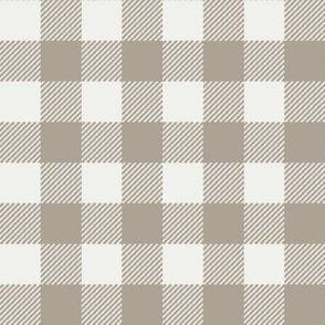 taupe check fabric - sfx0906 - 1" squares - check fabric, neutral plaid, plaid fabric, buffalo plaid 
