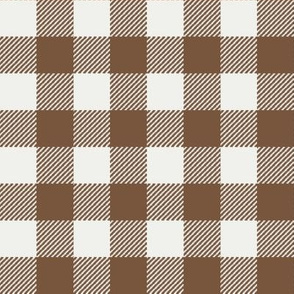 toffee check fabric - sfx1033 - 1" squares - check fabric, neutral plaid, plaid fabric, buffalo plaid 
