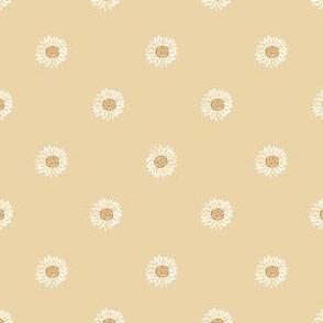 chamomile minimal daisy fabric, sfx0916 - daisies, simple prairie fabric, baby girl, muted, earthy, daisy fabric