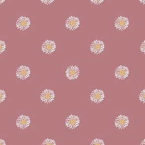 clover minimal daisy fabric, sfx1718 - daisies, simple prairie fabric, baby girl, muted, earthy, daisy fabric