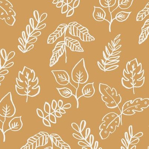 minimal leaf fabric - oak leaf - sfx1144 - leaf, leaves, baby, nursery, natural, minimal, simple, earthy, gender neutral 