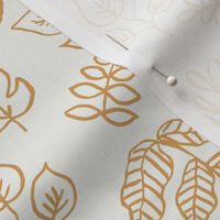 minimal leaf fabric - oak leaf - sfx1144 - leaf, leaves, baby, nursery, natural, minimal, simple, earthy, gender neutral 