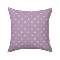 lavender minimal daisy fabric, sfx3307 - daisies, simple prairie fabric, baby girl, muted, earthy, daisy fabric