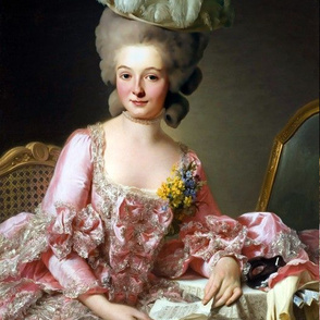 Marie Antoinette inspired pink silver white gown ballgowns masquerade masks floral flowers baroque rococo Victorian  portraits historical hair pouf 18th century Bouffant pearl necklace choker corsage feathers hats neoclassical beautiful woman lady beauty 