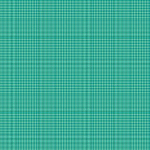 Prince of Wales check #3, 2" teal