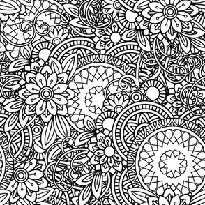 Floral Coloring Book  