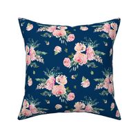 8" Graceful Blooms - Bright Navy