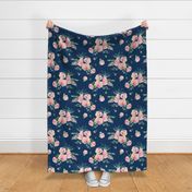18" Graceful Blooms - Bright Navy