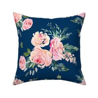 18" Graceful Blooms - Bright Navy