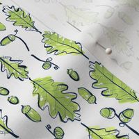 Oak Leaves and Acorns Stripes | Medium
