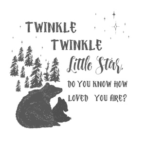 27"x36" Twinkle Twinkle Little Star Quote / 2 to 1 Yard of Minky 