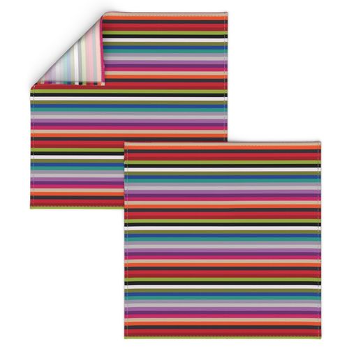 Modern Kilim Stripes - purple, red and green - medium