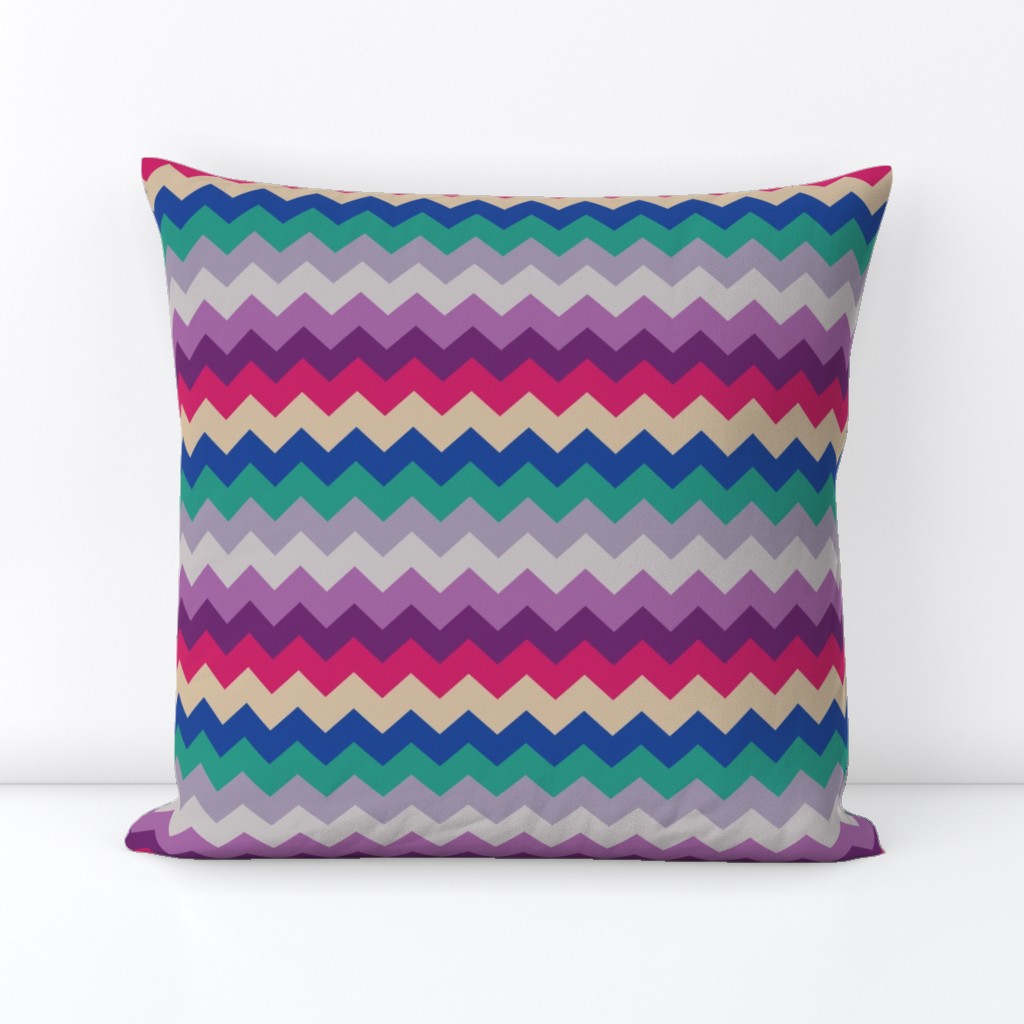 Kilim ZigZag - Pink and Purple