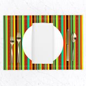 BN12 - Fancy Variegated Stripe in Orange - Brown - Red - Yellow - Turquoise - Greens