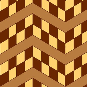 Chocolate Checkerboard Chevrons