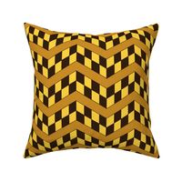 Butterscotch and Chocolate Checkerboard Chevrons