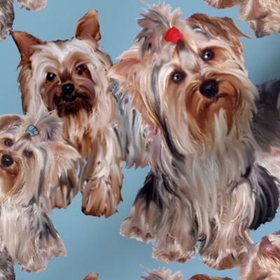 Yorkshire terrier fabric