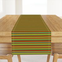 BN12  - Fancy Narrow Variegated Stripes in Orange, Brown, Red, Yellow, Orange Green