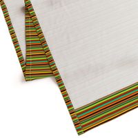 BN12  - Fancy Narrow Variegated Stripes in Orange, Brown, Red, Yellow, Orange Green