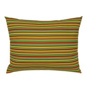 BN12  - Fancy Narrow Variegated Stripes in Orange, Brown, Red, Yellow, Orange Green