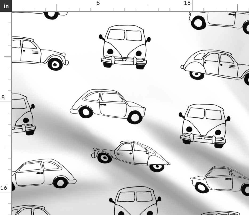 Vintage old timer cars for classic car lovers gender neutral monochrome black and white jumbo