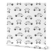 Vintage old timer cars for classic car lovers gender neutral monochrome black and white XS