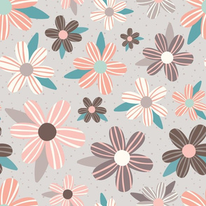 Pink and Taupe Flowers