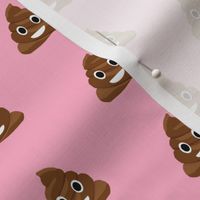 poop emoji cute funny fabric med pink