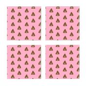 poop emoji cute funny fabric med pink