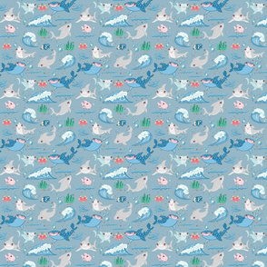 Shark and Friends in light blue