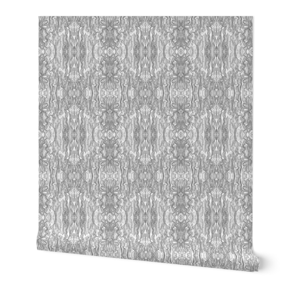 BFM25 -  Butterfly Marble Brocade in Grey with White Accents