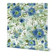 4" Blue Meadow Florals - Blue