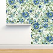 4" Blue Meadow Florals - Blue