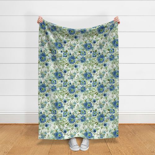 18" Blue Meadow Florals - Blue