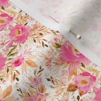 4" Faded Pink Meadow Florals