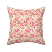 4" Faded Pink Meadow Florals