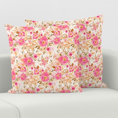 8" Faded Pink Meadow Florals