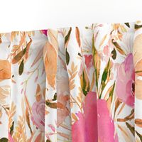 36" Faded Pink Meadow Florals