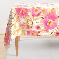 36" Faded Pink Meadow Florals