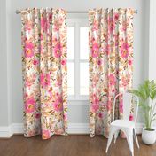 36" Faded Pink Meadow Florals