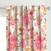 36" Faded Pink Meadow Florals