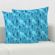 Seahorse Gardens Blue