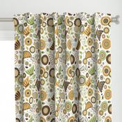 Elegant Mid Century Modern Flowers - Soft Green