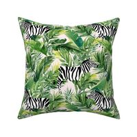 10.5" Zebra with Leaves - Ivory