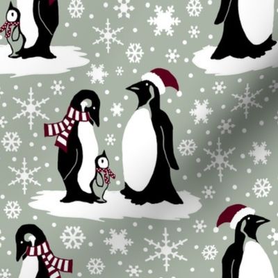 Elegant holiday penguins