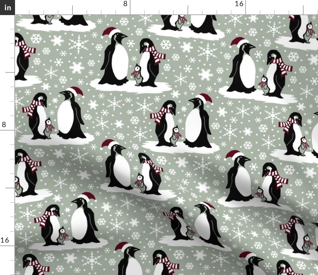 Elegant holiday penguins