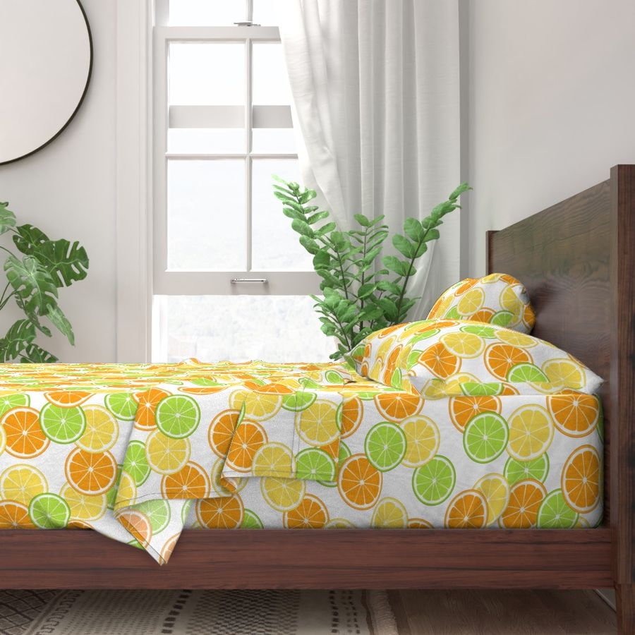 Lemon, Limes and Orange Fruit Slices - Citrus Print