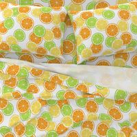 Lemon, Limes and Orange Fruit Slices - Citrus Print